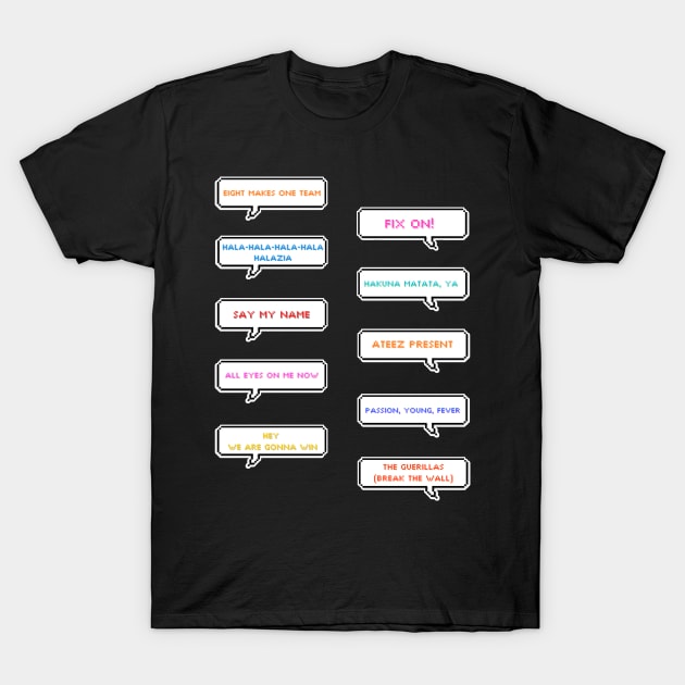 Pack ATEEZ quotes T-Shirt by mrnart27